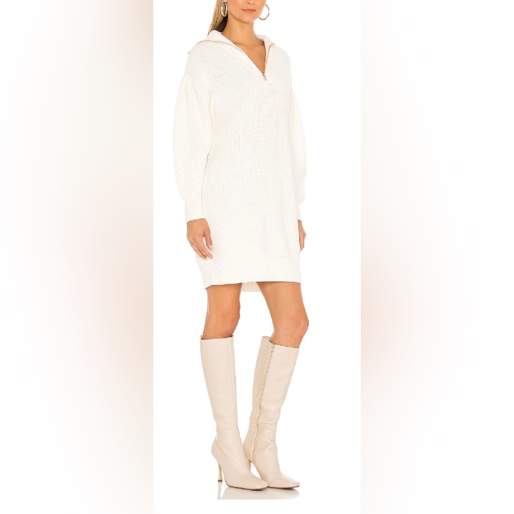 NWT 525 Pleat Sleeve Quarter Zip Dress